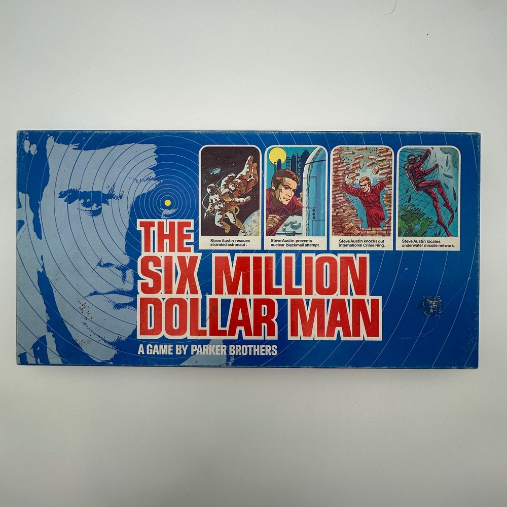 Vintage 1975 The Six Million Dollar Man Board Game Parker Brothers Steve Austin
